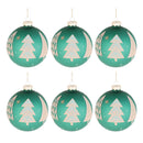 Melrose Beaded Pine Tree Ball Ornament (Set of 6)