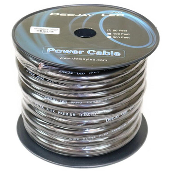 DEEJAY LED 4AWG 100ft Power Cable Copper Copper TBH4100WELDBK