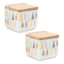 Melrose Ceramic Pine Tree Print Box (Set of 2)