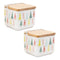 Melrose Ceramic Pine Tree Print Box (Set of 2)