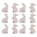 Melrose Distressed Mini Bunny Figurine (Set of 12)