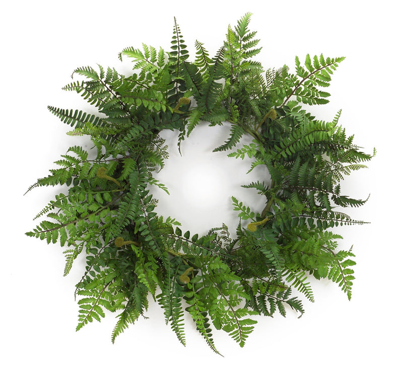 Mixed Fern Grapevine Wreath 24"D