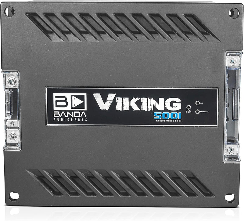 Banda VIK5000.1BK Viking 5000 Watt 1 Ohm Stable Class D Mono Car Amplifier