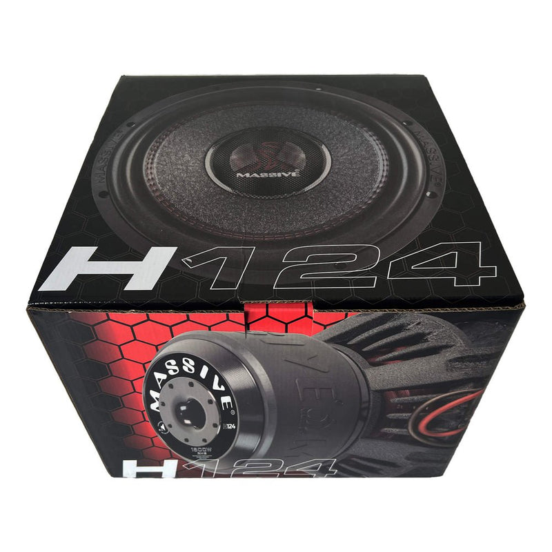 Massive Audio 12" 1500W RMS 3000W Peak Dual 4 Ohm Subwoofer – H124