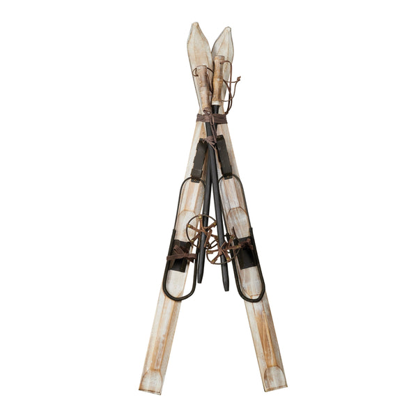 Melrose Decorative Pair of Skis and Poles 36"H