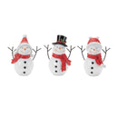 Melrose Holiday Snowman Figurine (Set of 3)