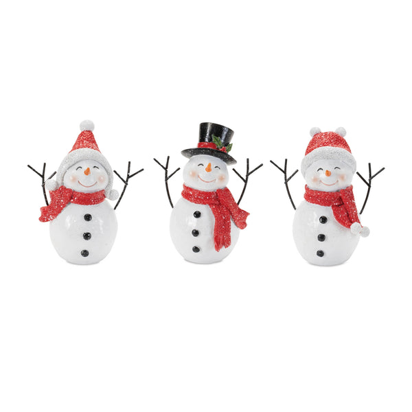 Melrose Holiday Snowman Figurine (Set of 3)