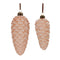Melrose Frosted Glass Pinecone Drop Ornament (Set of 6)