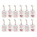 Holiday Sentiment Tag Ornament (Set of 12)