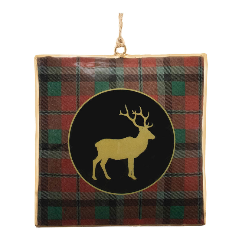Melrose Plaid Square Ornament (Set of 6)