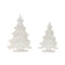Melrose Carved Wood Pine Tree (Set of 2)