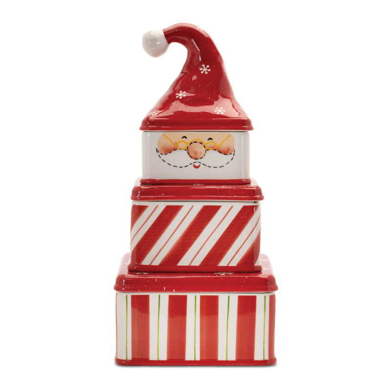 Melrose Ceramic Stacking Santa Character (Set of 3)
