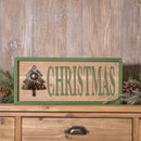 Melrose Wood Framed Christmas Bell Sign 18"L