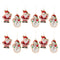 Melrose Glass Santa and Snowman Cookie Ornament (Set of 12)