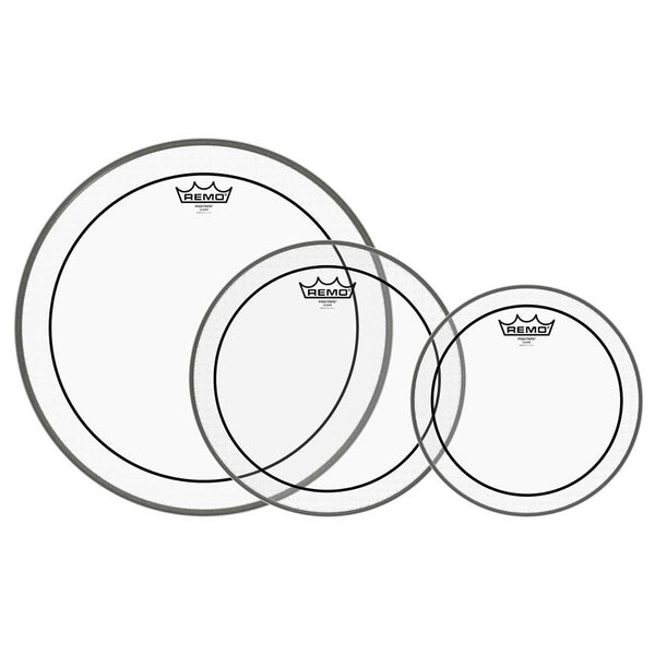 Remo Clear Pinstripe 3-Piece Tom Drumhead Pack - 10", 12", 16" - PP-1470-PS