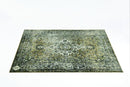 Drum N Base Vintage Persian Style Drum Rug – Green, 5.34' x 4.65'