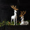 Melrose Modern Holiday Deer with Gold Antler Accent (Set of 2)