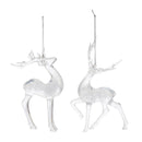 Melrose Clear Bubbled Deer Ornament (Set of 6)
