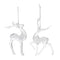Melrose Clear Bubbled Deer Ornament (Set of 6)