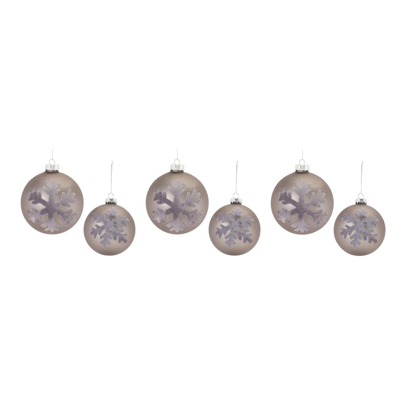Melrose Snowflake Ball Ornament (Set of 6)