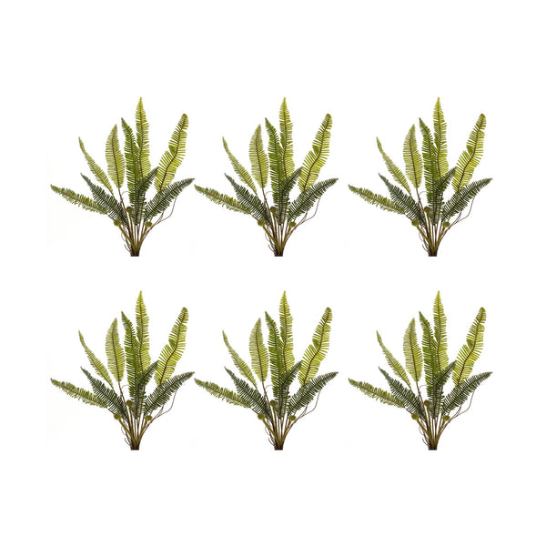 Melrose Varigated Fern Foliage Bush (Set of 6)