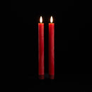 Melrose FIA Wick Red Taper Candle (Set of 2)