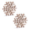Melrose Natural Wood Snowflake (Set of 2)