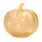 Melrose LED Mercury Glass Pumpkin Decor (Set of 3) Beige Glam & Luxury Glass LED