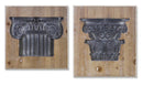 Melrose Vintage Pillar Design Wall Plaque, Rustic, Wood
