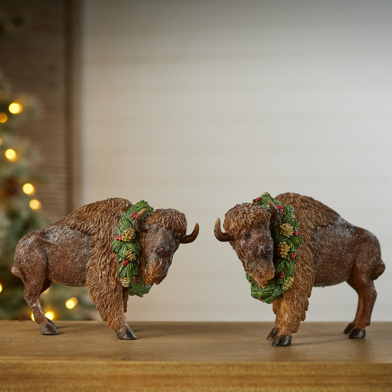 Melrose Winter Bison Figurine (Set of 4)