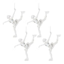 Melrose Clear Acrylic Ice Skater Ornament (Set of 4)