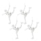 Melrose Clear Acrylic Ice Skater Ornament (Set of 4)