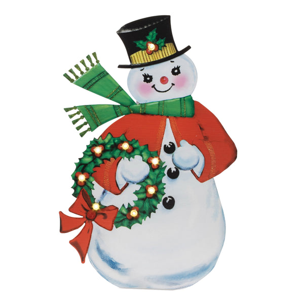 Melrose Nostalgic Snowman LED Display 24"H