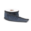 Melrose Dark Grey Glitter Wired Ribbon (Set of 2)