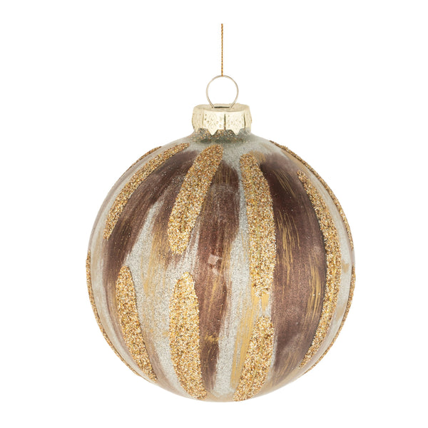 Melrose Glitter Painted Glass Ball Ornament (Set of 6)