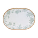 Melrose Wood Mushroom and Floral Print Tray (Set of 2)