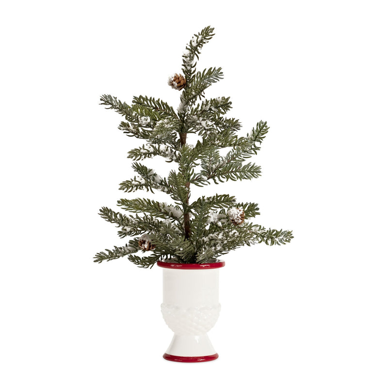 Melrose Mini Pine Tree with Ceramic Pot (Set of 2)