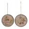 Wood Bird Tree Disc Ornament (Set of 12)