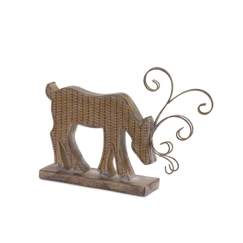 Melrose Wicker Design Deer Silhouette Decor (Set of 2)