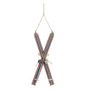Melrose Wood Ski Ornament (Set of 2)