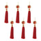 Melrose Holiday Jewel Tassle Ornament (Set of 6)