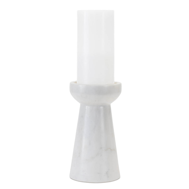 Melrose Modern Marble Candle Holder (Set of 2)