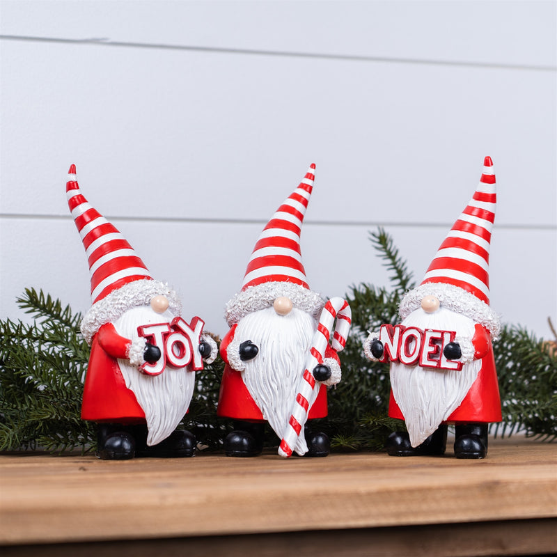 Melrose Santa Gnome Figurine (Set of 3)