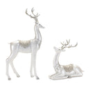 Melrose Modern Holiday Reindeer Figurine (Set of 2)