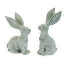Melrose Long Ear Rabbit Figurine (Set of 4) Green Decor Home Accent