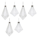 Melrose Frosted Glass Drop Ornament (Set of 6)