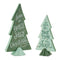 Melrose Ceramic Christmas Sentiment Pine Tree (Set of 4)