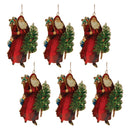 Melrose Vintage Metal Santa Ornament (Set of 6)