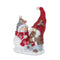 Melrose Gnome Figurine with Snowman and Pine Tree (Set of 2)