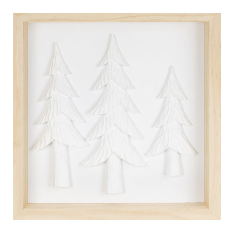 Melrose Framed Holiday Deer and Tree Artwork (Set of 2)
